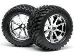 #4727 Mounted Goliath Tire 178X97Mm On Blast Wheel Crm