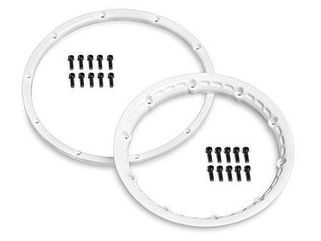 HEAVY DUTY WHEEL BEAD LOCK RINGS (WHITE/2pcs) #3270