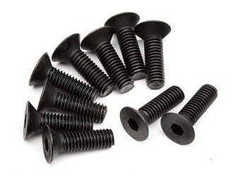 FLAT HEAD SCREW M3x10mm (HEX SOCKET/10pcs) #Z083