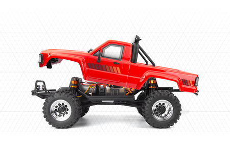 Samochód zdalnie sterowany RC #160801 Venture18 1985 Toyota Hilux SR5 - Red Model Auto RC