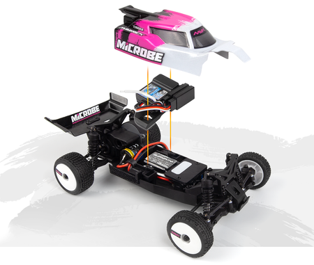 Samochód zdalnie sterowany RC #150851 Maverick Microbe 1/24th Buggy – Pink Model RC Auto