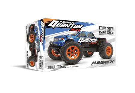 MAVERICK QUANTUM MT FLUX 80A 1/10 4WD BRUSHLESS MONSTER TRUCK BLUE ORANGE #150202