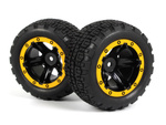 #540261 Slyder ST Wheels/Tires Assembled (Black/Yellow)