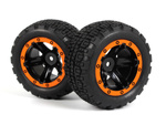 #540197 Slyder ST Wheels/Tires Assembled (Black/Orange)
