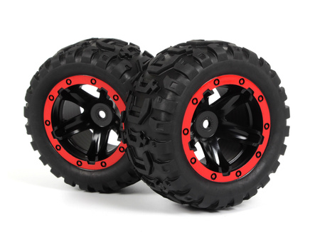 Slyder MT Wheels/Tires Assembled (Black/Red) #540194