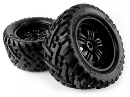 Mounted Goliath Tire on 3251 Tremor Black Wheel #160507