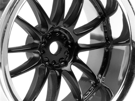 WORK XSA 02C WHEEL 26mm CHROME/BLACK (6mm OFFSET)