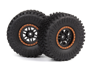 Assembled Wheel & Tyre (Orange/2pcs) #150737