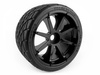 Mounted Phaltline Tire on 3256 Blast Black Wheel #160508