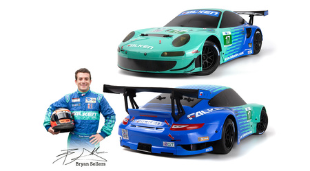 Samochód zdalnie sterowany RC #160780 Sport 3 Porsche 911 GT3 RSR Falken Model Auto RC