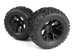 #150680 Mounted Linebacker Tire on MT Wheel (Black/2pcs)