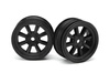 MX60 8 SPOKE WHEEL BLACK (0mm OFFSET/2pcs)