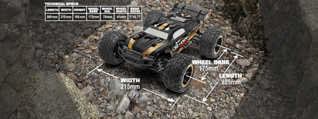 Samochód zdalnie sterowany RC #540215 Slyder ST Turbo 1/16 4WD 2S Brushless - Blue Model Auto RC