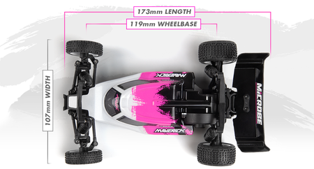 Samochód zdalnie sterowany RC #150851 Maverick Microbe 1/24th Buggy – Pink Model RC Auto