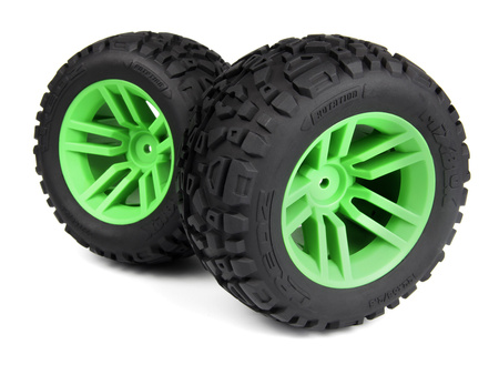 Mounted MixBlok Tire on XT Wheel (Green/2pcs) #150685