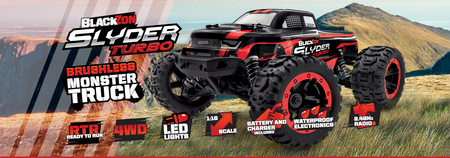 Samochód zdalnie sterowany RC #540211 Slyder MT Turbo 1/16 4WD 2S Brushless - Red Model Auto RC