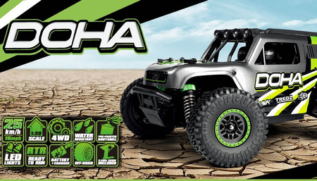 Samochód zdalnie sterowany RC #150703 Maverick Doha 1/20 4WD Electric Truck - Green Model Auto RC