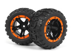 #540195 Slyder MT Wheels/Tires Assembled (Black/Orange)