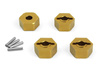 Aluminum 14mm Hex Hub Set (Gold/4pcs) #150471