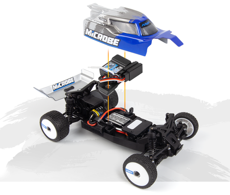 Samochód zdalnie sterowany RC #150800 Maverick Microbe 1/24th Buggy – Blue Model RC Auto