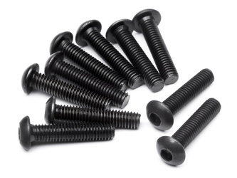 BUTTON HEAD SCREW M3x14mm (HEX SOCKET/10pcs) #100559