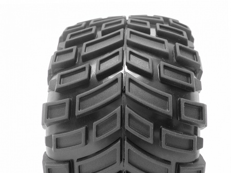 MOUNTED SUPER MUDDERS TIRE 165x88mm on RINGZ WHEEL SHINY CHROME #4726