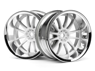 WORK XSA 02C WHEEL 26mm CHROME/WHITE (9mm OFFSET) #3285