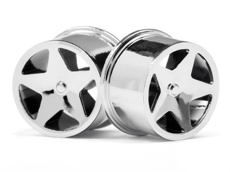 Q32 SUPER STAR WHEEL SET F/R (CHROME18x10/18x14/4pcs) #114279