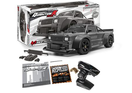 Samochód zdalnie sterowany RC #150351 QuantumR Flux 4S 1/8 4WD Race Truck - Grey Model Auto RC