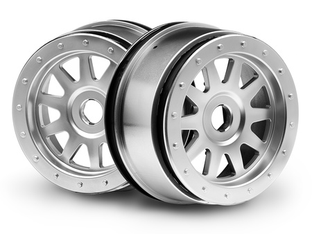 #108321 Tr-10 Glue-Lock Wheel Matte Chrome (120X60Mm/2Pcs)