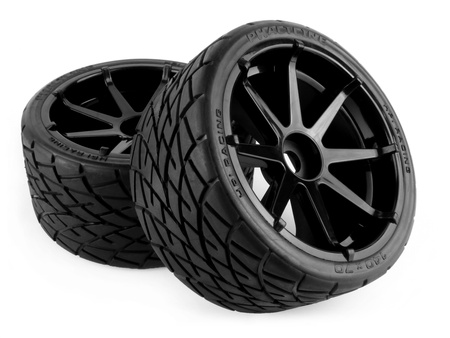 Mounted Phaltline Tire on 3256 Blast Black Wheel #160508