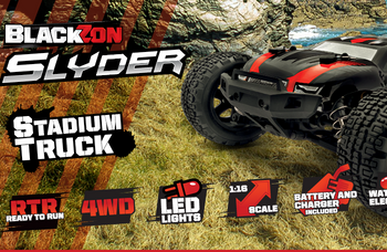 Samochód zdalnie sterowany RC #540096 Slyder ST 1/16 4WD Electric Stadium Truck - Red Model Auto RC