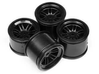#102824 Ft01 Wheel Set (Black/Front 2Pcs/Rear 2Pcs)
