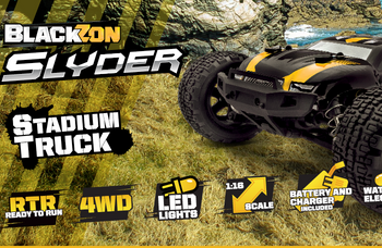 Samochód zdalnie sterowany RC #540117 Slyder ST 1/16 4WD Electric Stadium Truck - Yellow Model Auto RC