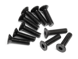 #Z084 Flat Head Screw M3X12Mm (Hex Socket/10Pcs)