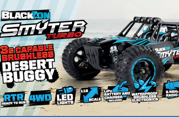 Samochód zdalnie sterowany RC #540256 Smyter DB Turbo 1/12 4WD 3S Brushless - Blue Model auto RC