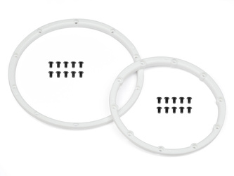 #110545 Wheel Bead Lock Rings (White/For 2 Wheels)