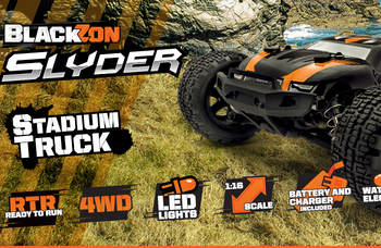 Samochód zdalnie sterowany RC #540097 Slyder ST 1/16 4WD Electric Stadium Truck - Orange Model Auto RC