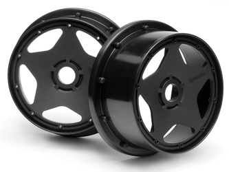 #3221 Super Star Wheel Black front (120X60Mm/2Pcs)