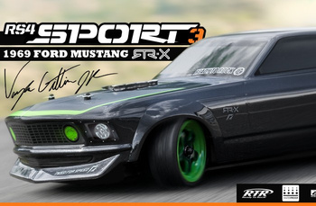 Samochód zdalnie sterowany RC #120102 Sport 3 1969 Ford Mustang VGJR RTR-X Model Auto RC