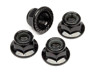 #Z682 Flanged Lock Nut M5 (Black/4Pcs)