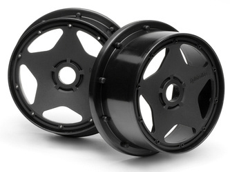 Super Star Wheel Black front (120X60Mm/2Pcs) #3221