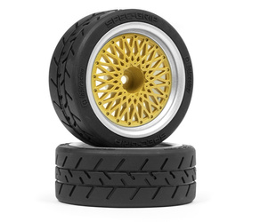 #120266 BBS RS Wheels Silver/Gold 26mm (6mm Offset)