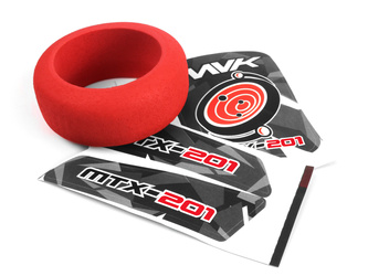 MTX-201 Transmitter Wheel Foam & Decals (Red) #150752