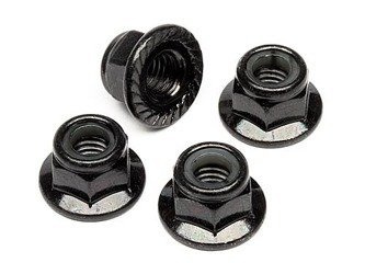 FLANGED LOCK NUT M5 (BLACK/4pcs) #Z682