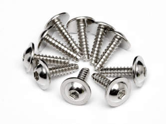 #Z489 Tp. Flanged Screw M2.6X10Mm (Hex Socket/10Pcs)
