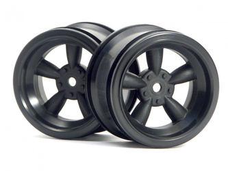 #3821 Vintage 5 Spoke Wheel 31Mm (Wide) Black 6Mm Offset