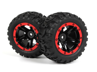 #540194 Slyder MT Wheels/Tires Assembled (Black/Red)