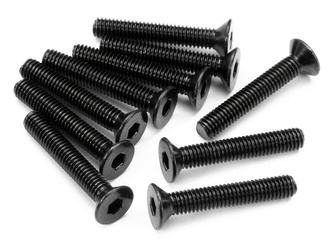 #Z086 Flat Head Screw M3X18Mm (Hex Socket/10Pcs)