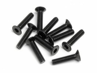 Flat Head Screw M2.5X12Mm (Hexsocket/10Pcs) #Z449